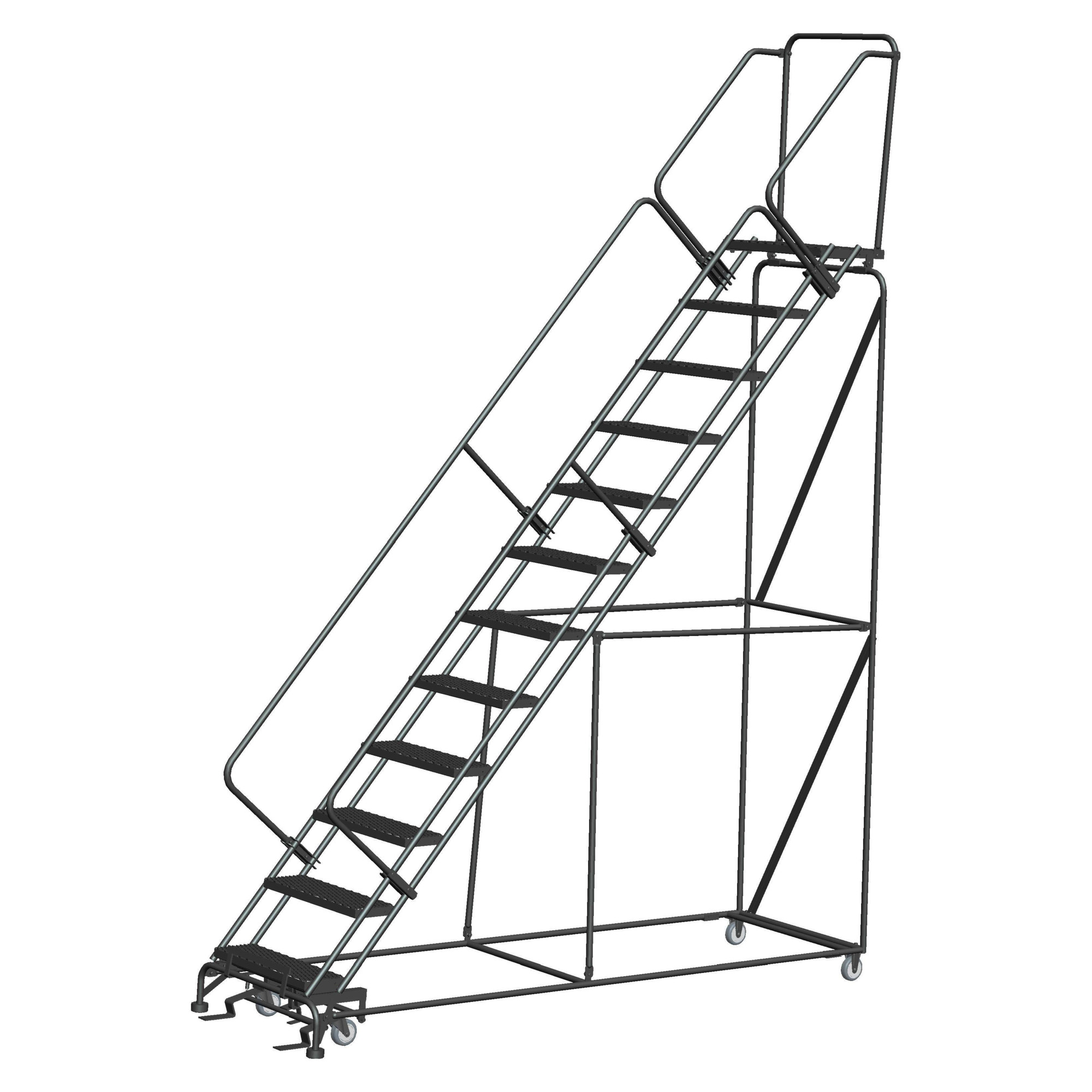 Ballymore, Rolling Ladder, Overall Height 153 in, Steps 12 Material Steel, Model# SW1232X